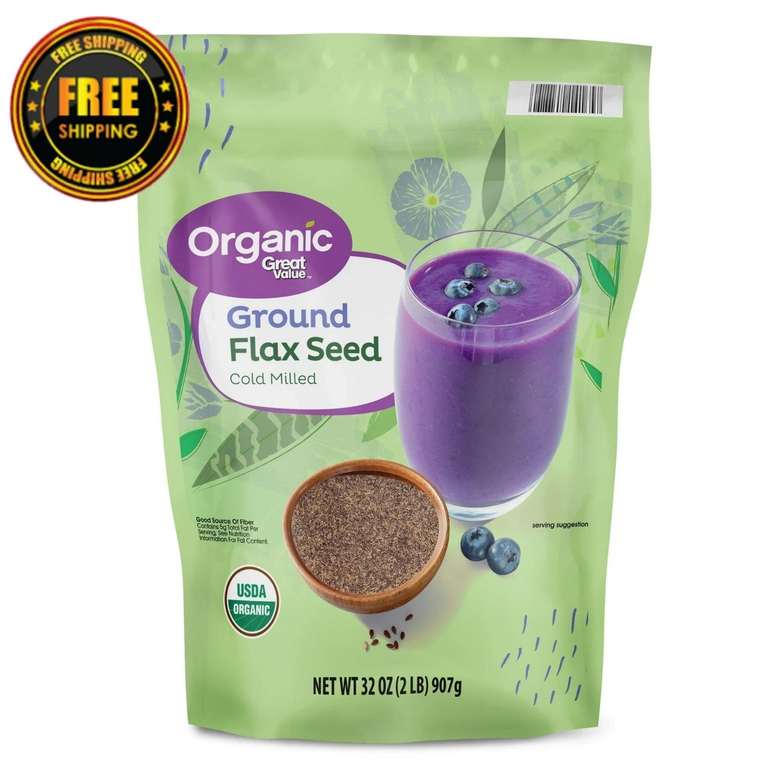 Great Value Organic Ground Flax Seed – 32 oz gallery