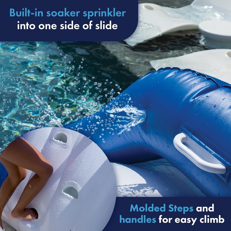 Cascade Design Inflatable Slide with Water Sprinkler - Family Fun in Your Pool gallery