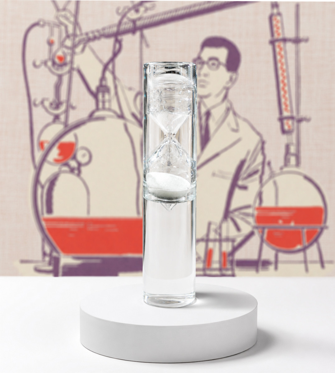 VTG ROOM Interior Products Floating Hourglass Sand Timer Submerged Liquid 2 min gallery