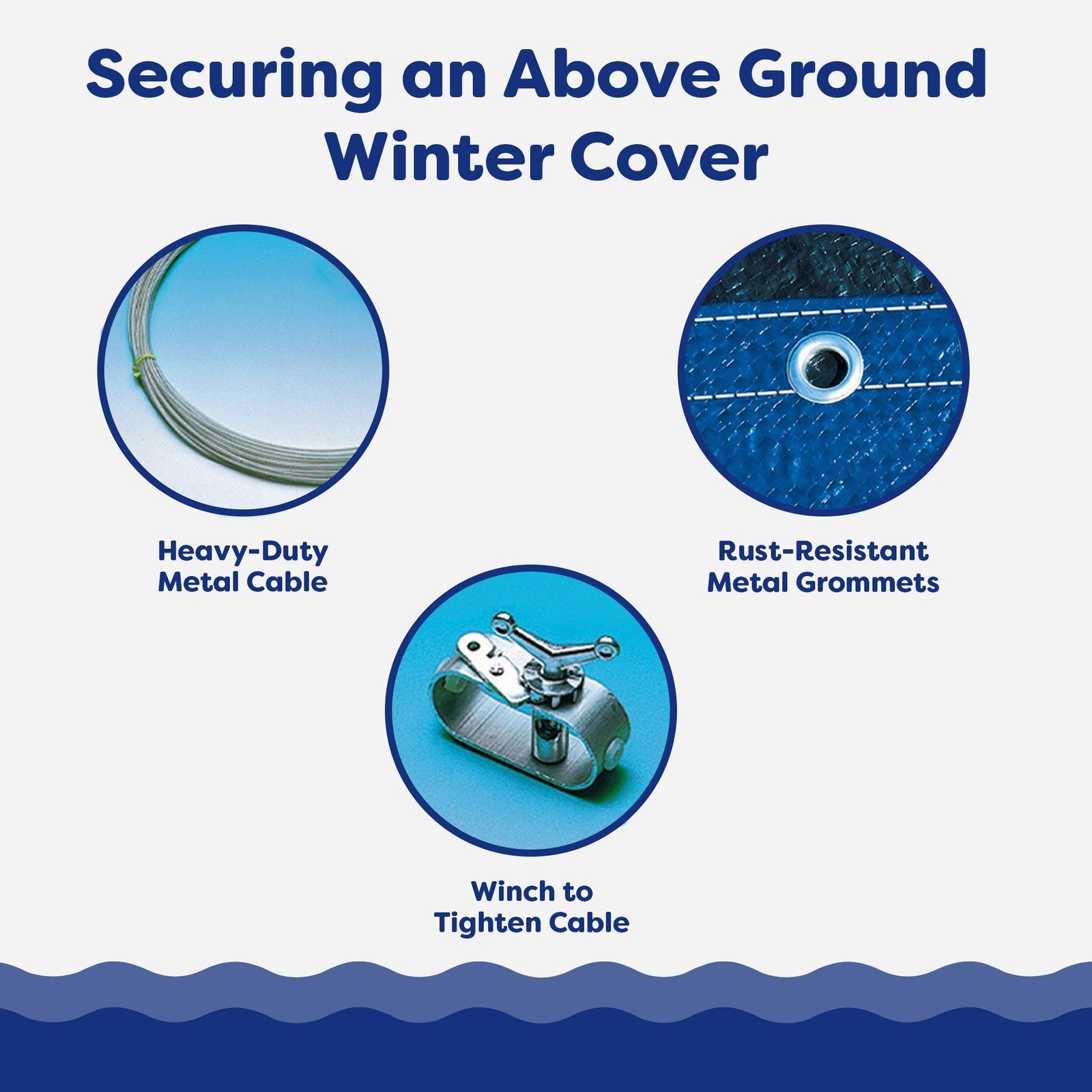 Round Fine Mesh Above Ground Winter Pool Cover, 3-Year Warranty In The Swim gallery