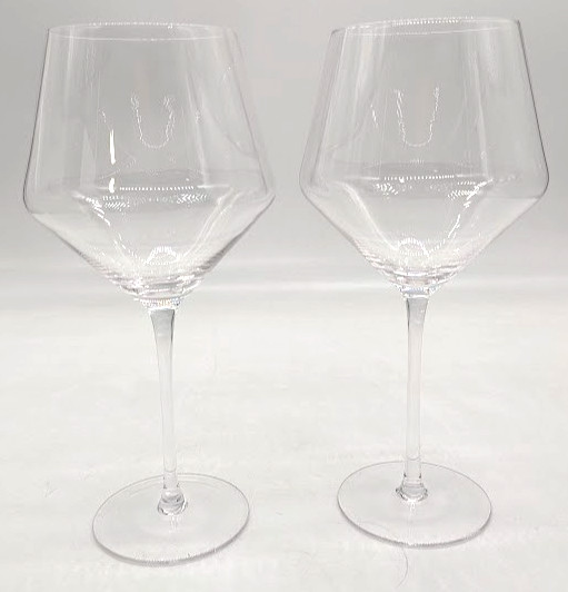 *OPEN BOX* Viski Raye Burgundy Glasses, Wine Glasses 21oz Set of 2 gallery