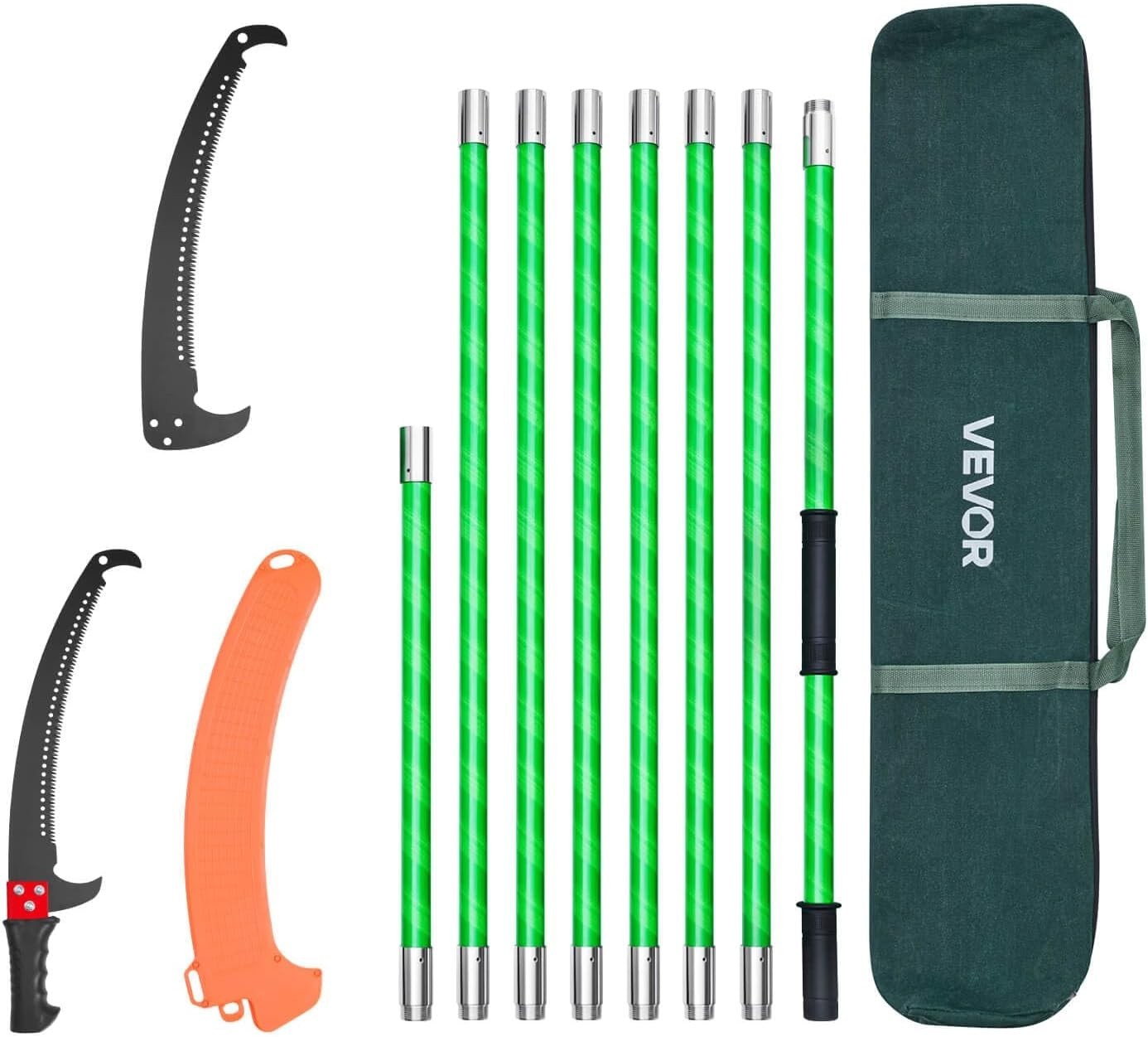 VEVOR Manual Pole Saw, 3.87-27 ft Extendable Pole Tree Pruner, Sharp 65Mn Steel gallery