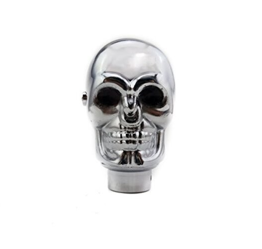 Silver Chrome Skull Stick Shift Knob LED Lights Gear Shift Knob Manual Handle gallery