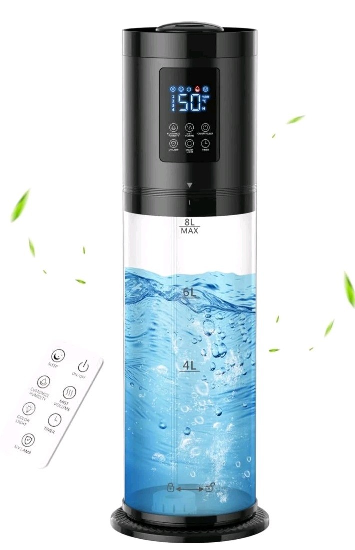 8L Smart Humidifier for Bedroom - 30dB Ultra Quiet, 60H Runtime, Aroma Diffuser gallery