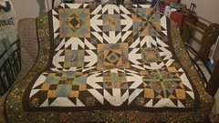 Handmade Patchwork grannycore cottagecore Geometric Cotton 72 x 72 in full size