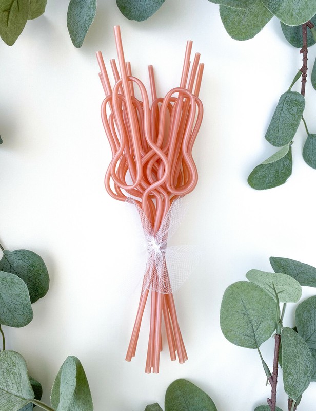 Swirly Bach Straws Bachelorette Party Favors Supplies Rose Gold, Silver, Bronze gallery