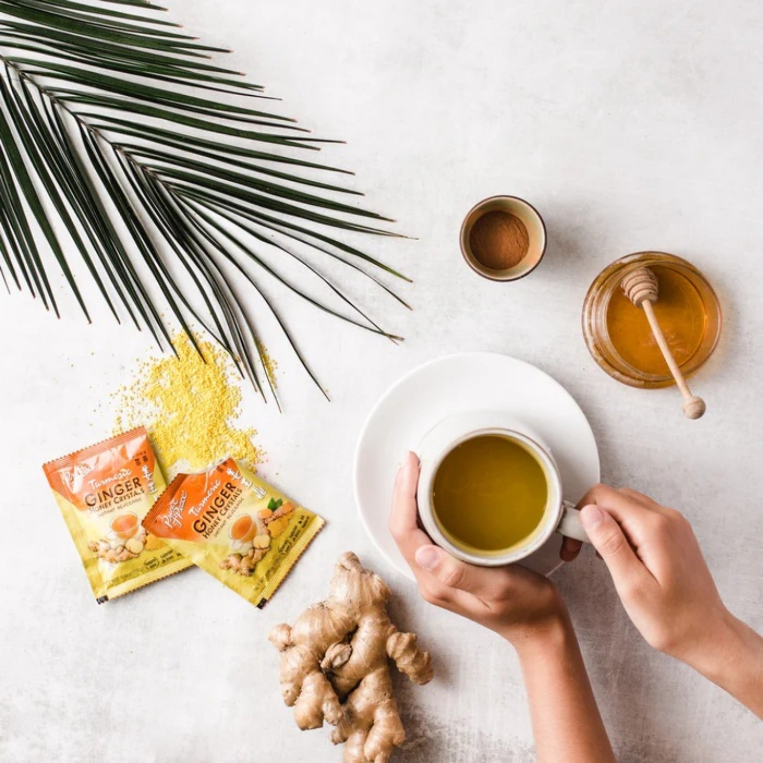 Turmeric Ginger Tea Instant Ginger Honey Crystals, 25 Sachets -Prince of Peace gallery