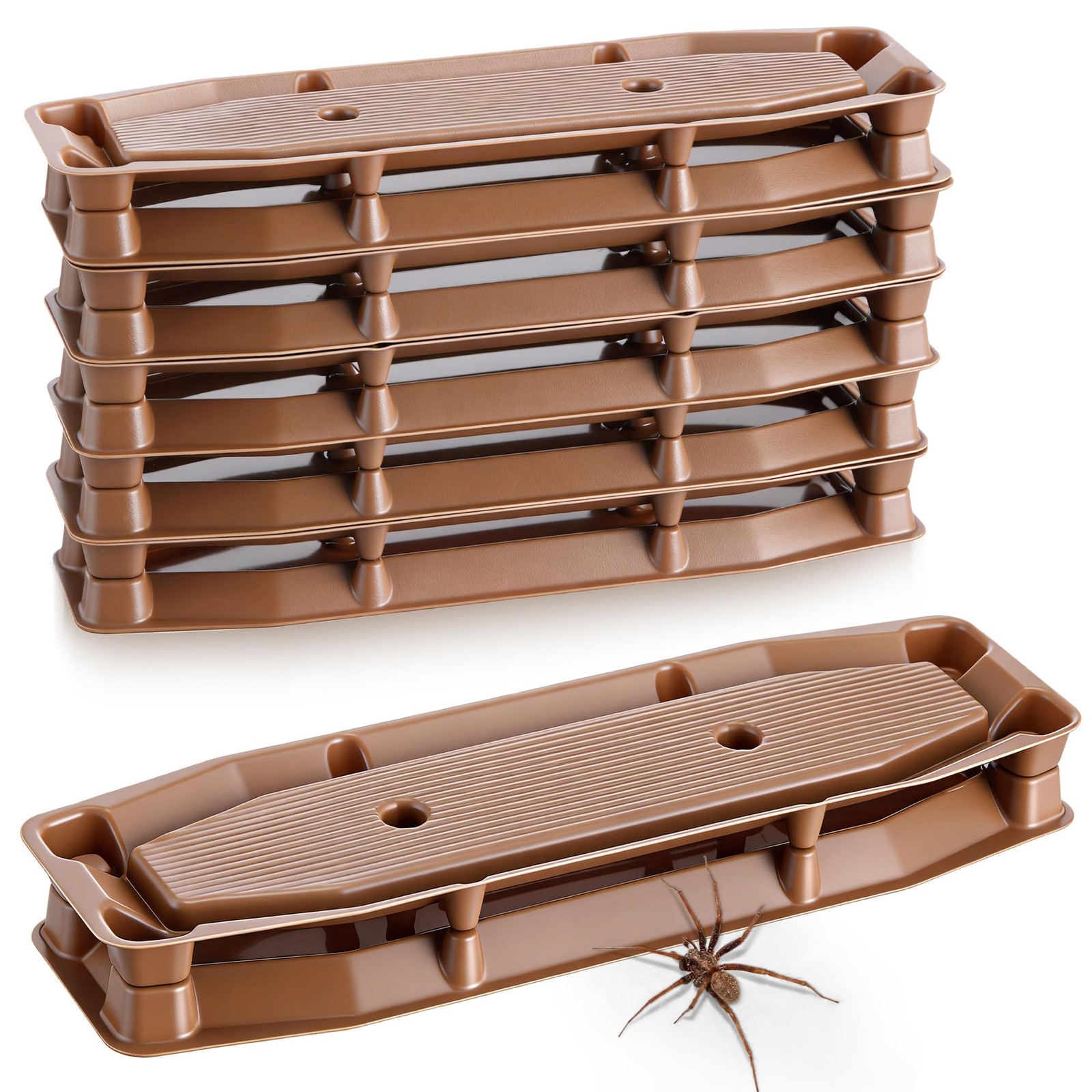 Spider Traps Indoor, 6 Pack, Extra Sticky Brown Recluse Traps, Spiders Killer fo gallery