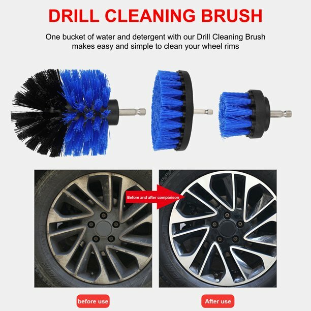 Drill Brushes Set 3Pcs Tile Grout Power Scrubber Cleaner Spin Tub Shower Wall gallery
