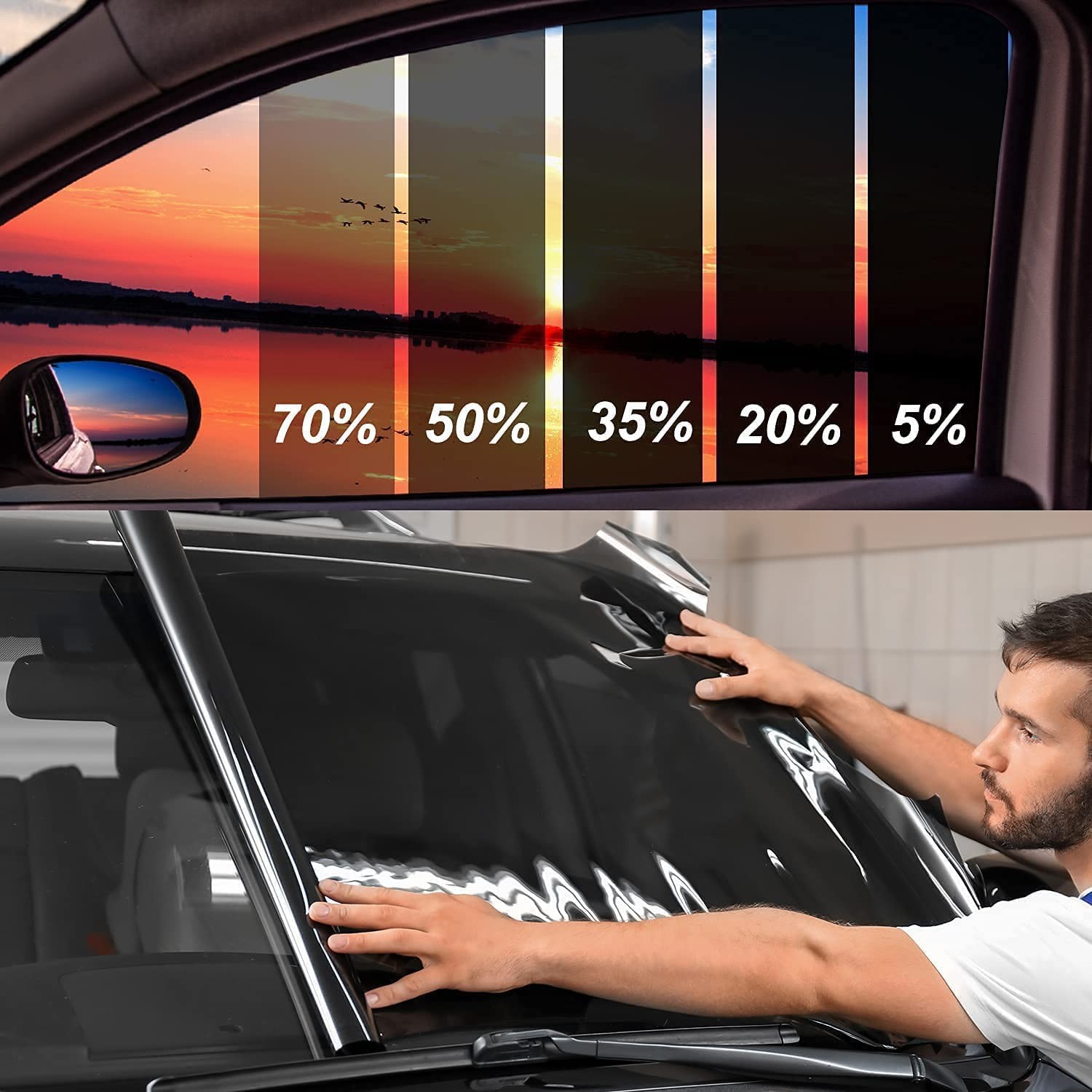 Ceramic Window Tint Film 35% VLT, 29.5in x 15Ft, Blocks 99% UV & Heat Glare gallery