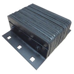 GRAINGER APPROVED 22NT86 Dock Bumper,14×4-1/2×12 In.,Rubber 22NT86