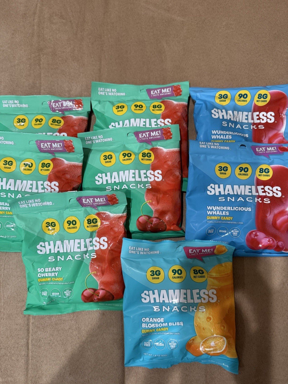 8 Shameless Snacks Gummy Candy Variety, Low Sugar, GlutenFree 1.8oz ea -NIB gallery