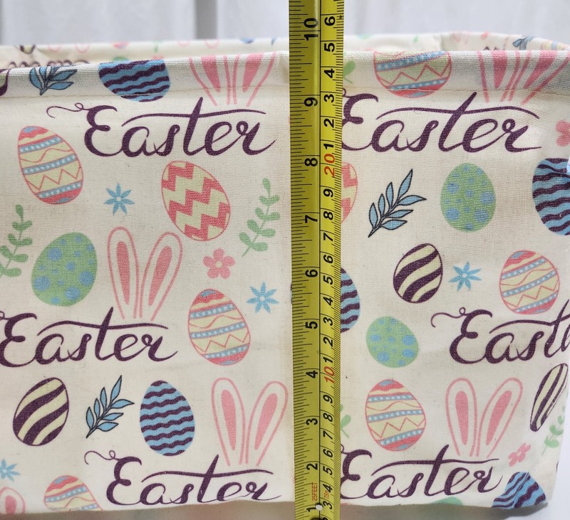 Easter Eggs Reusable Tote w/Handles Rectangular Basket Toys Storage Room Decor gallery
