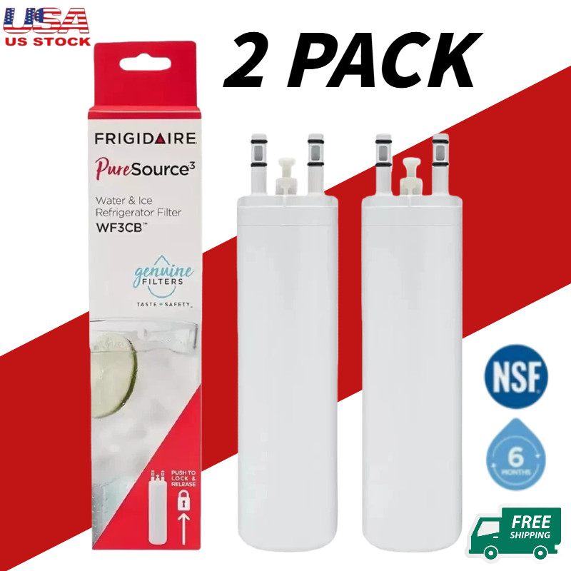2 PACK Frigdaire WF3CB PureSource 3 Refrigerator Water Filter New Sealed gallery