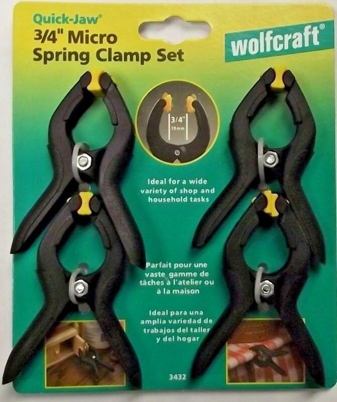 Wolfcraft 3432 3/4" Micro Spring Clamps 4 Pack gallery
