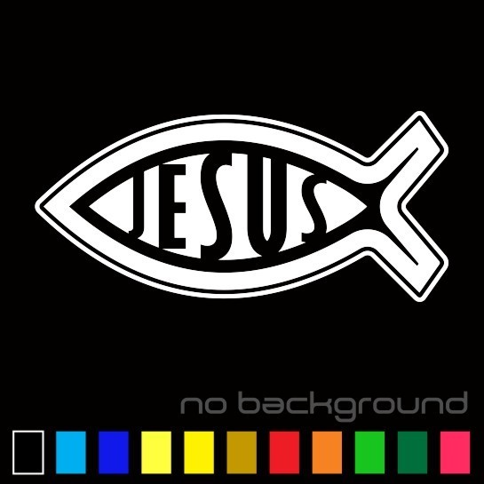 Jesus Fish Sticker Vinyl Decal - Christian Religion God Car Window Bumper Wall gallery