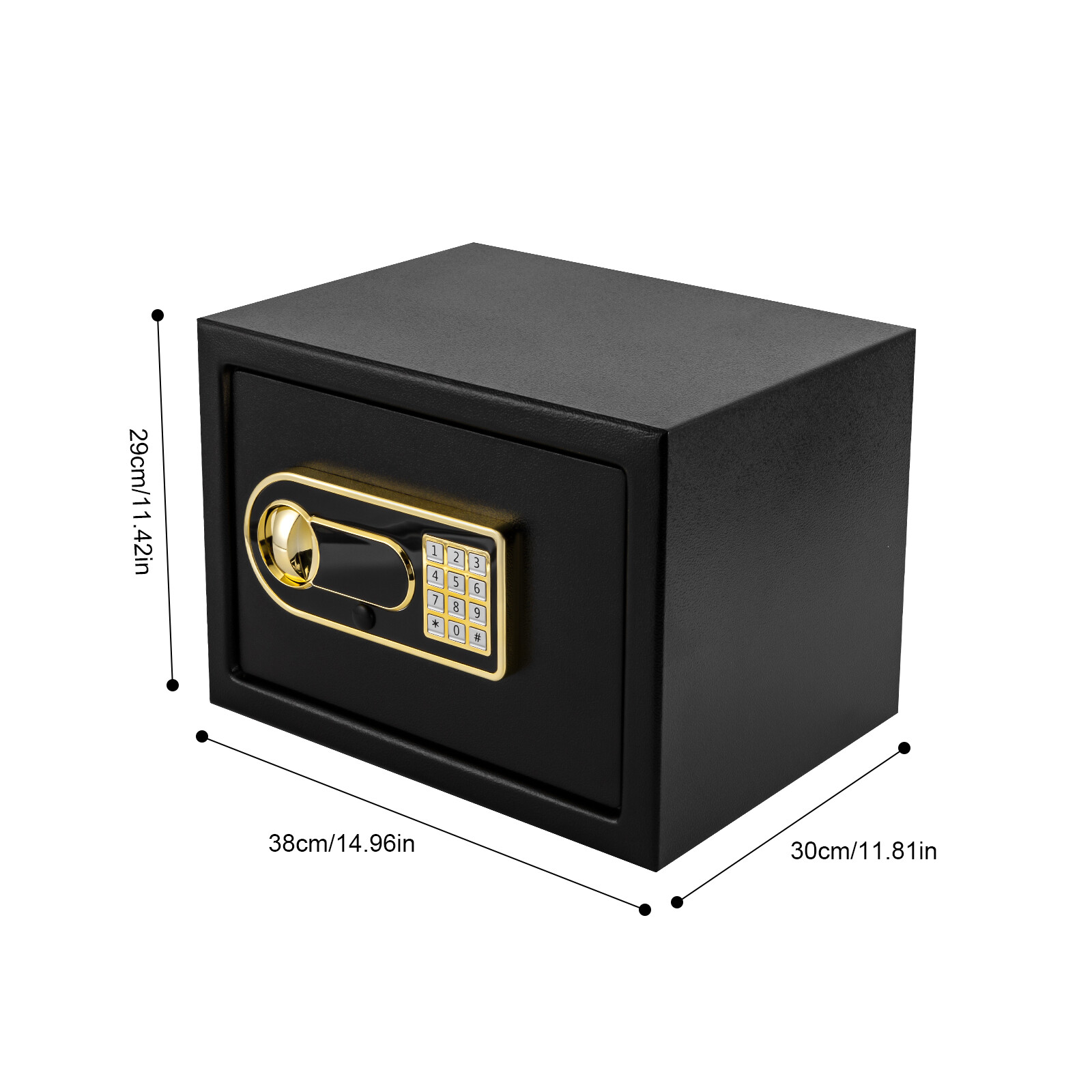 Large Safety Steel Fireproof Safe Box Digital Keypad Lock Cash Home Office Room gallery