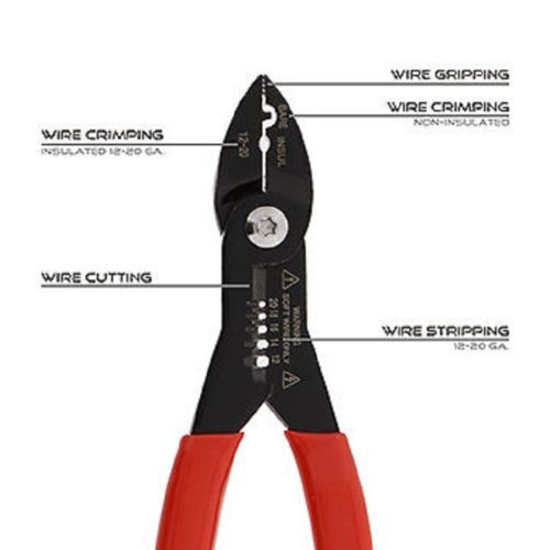 Compact 4-in-1 Multi-Purpose Wire Service Tool Gripper Cutter Stripper Crimper gallery