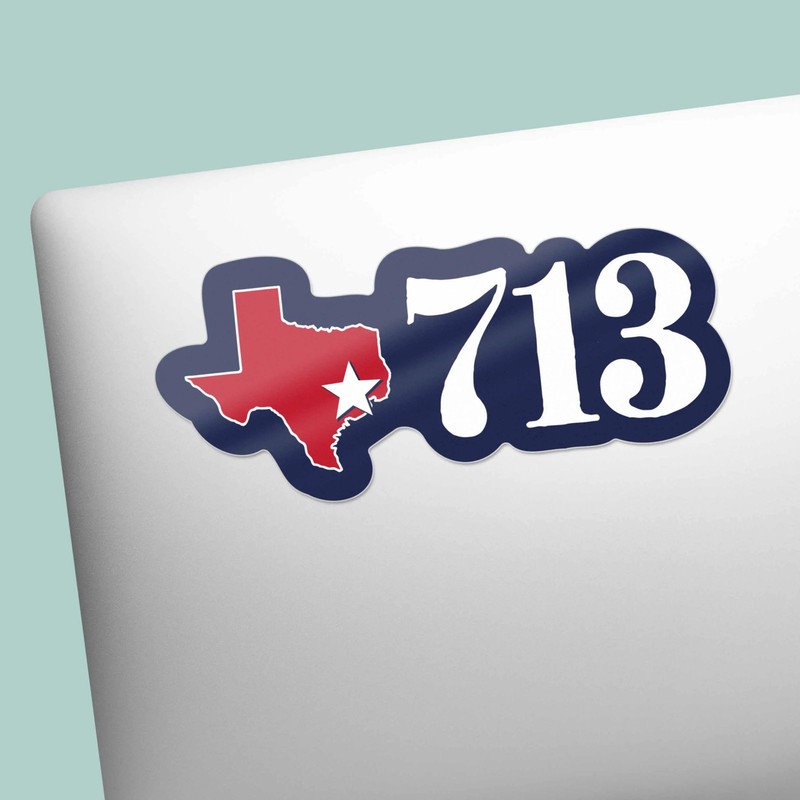 713 Houston Area Code Sticker - Cool Texas Decals gallery