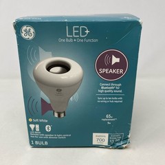 GE LED+ BR30 Soft White Bluetooth Speaker Bulb + Remote, 700lm
