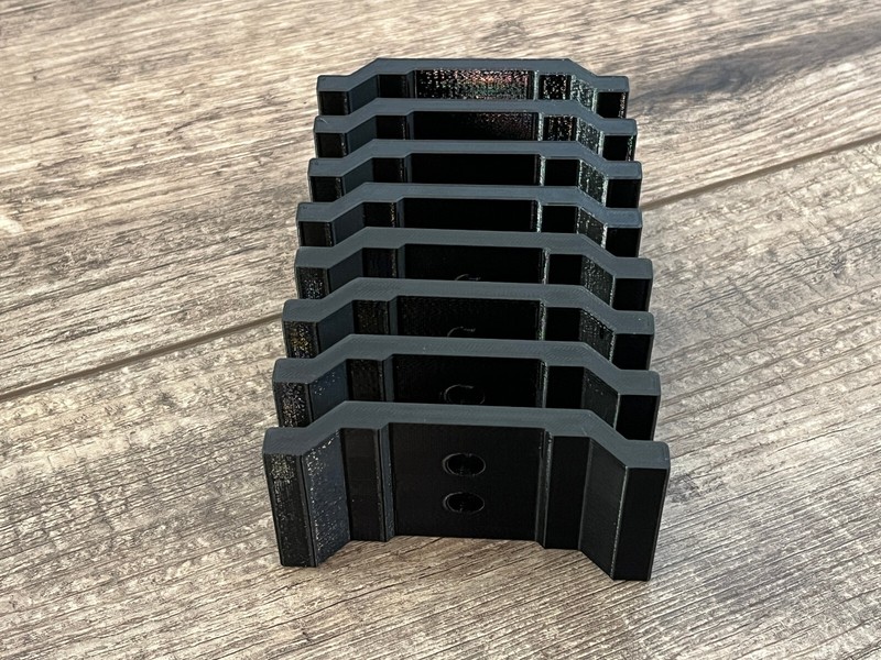 8 Pack - Battery Holder Wall Mount Shelf For EGO 56V - 3D Printed gallery