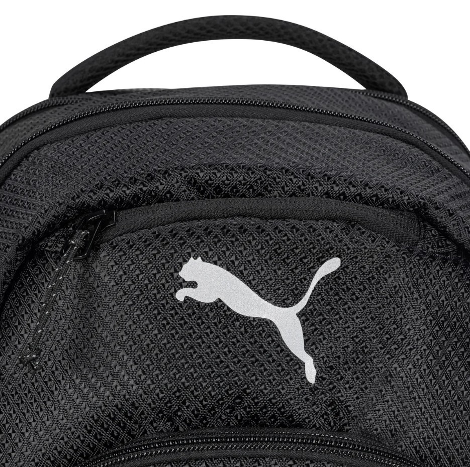 Puma Backpack Challenger 2 Black Pockets Reflective Compression Straps School 5