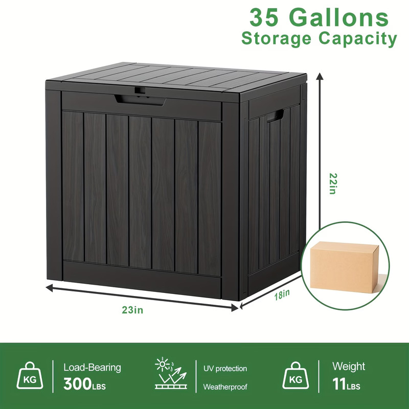 Outdoor Storage Box, Resistant to Weather And UV Rays, Resin Container for Packa gallery