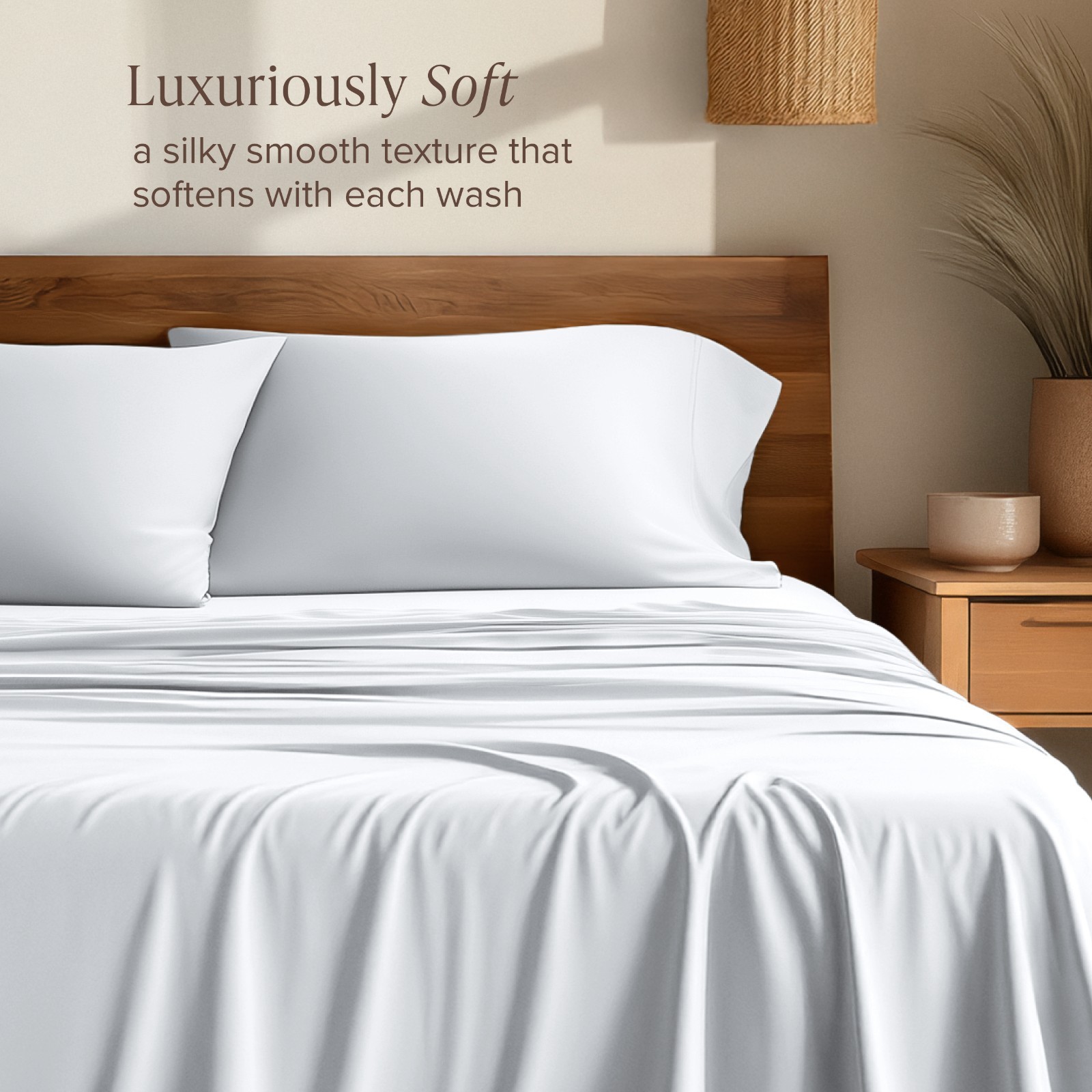 Bare Home 100% Rayon Made from Bamboo Sheet Set Deep Pocket Breathable Sheets gallery