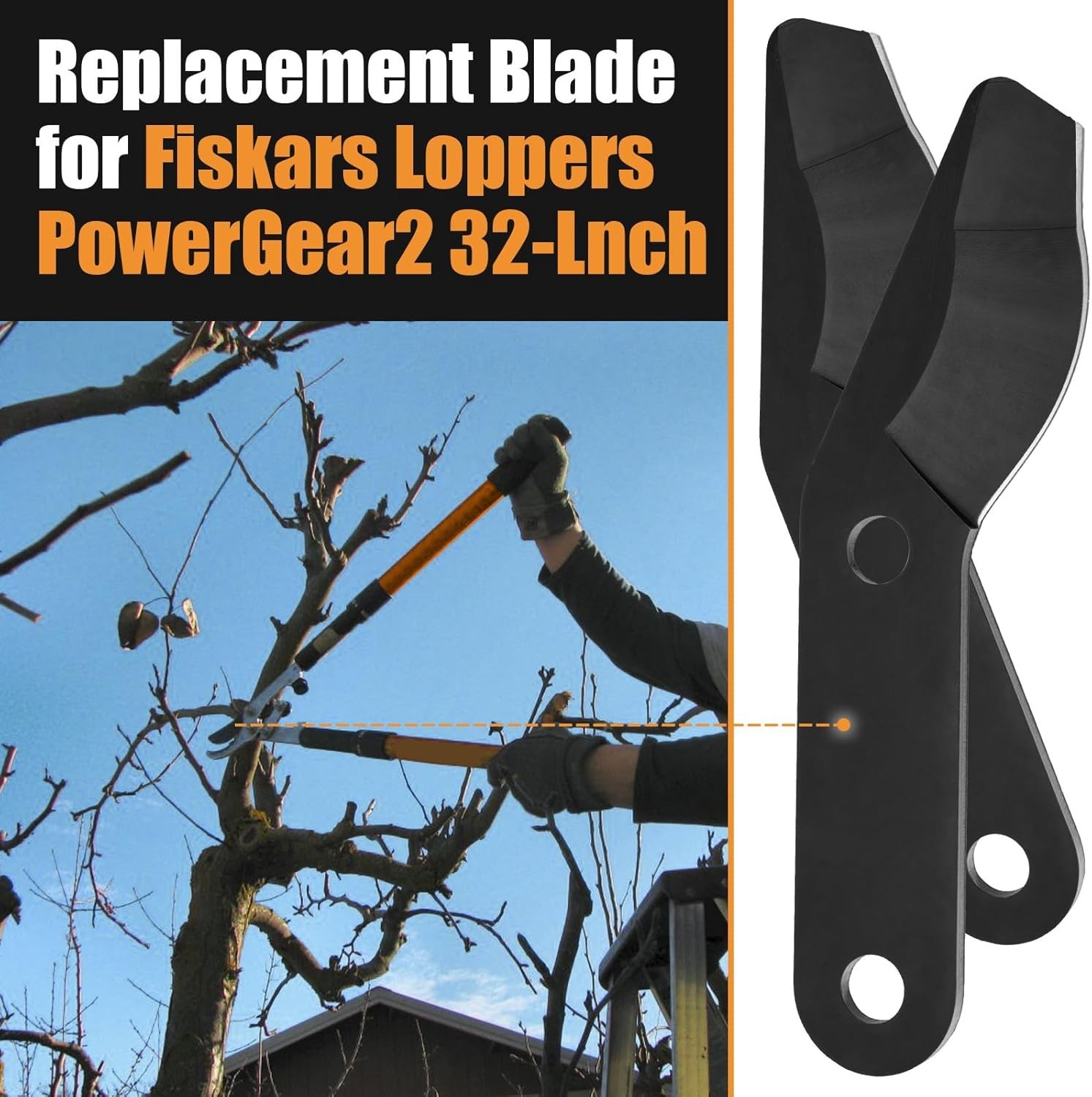 Steel Lopper Replacement Blade for Fiskars 32 Inch Bypass Lopper, 2 PCS Large... gallery