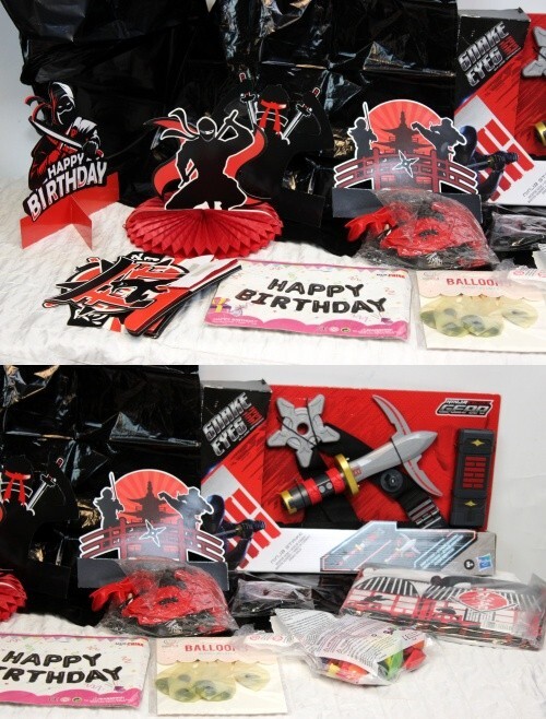 Ninja Birthday Party Kit Pack Set Table Decorations Balloons Knife Star Gear Toy gallery