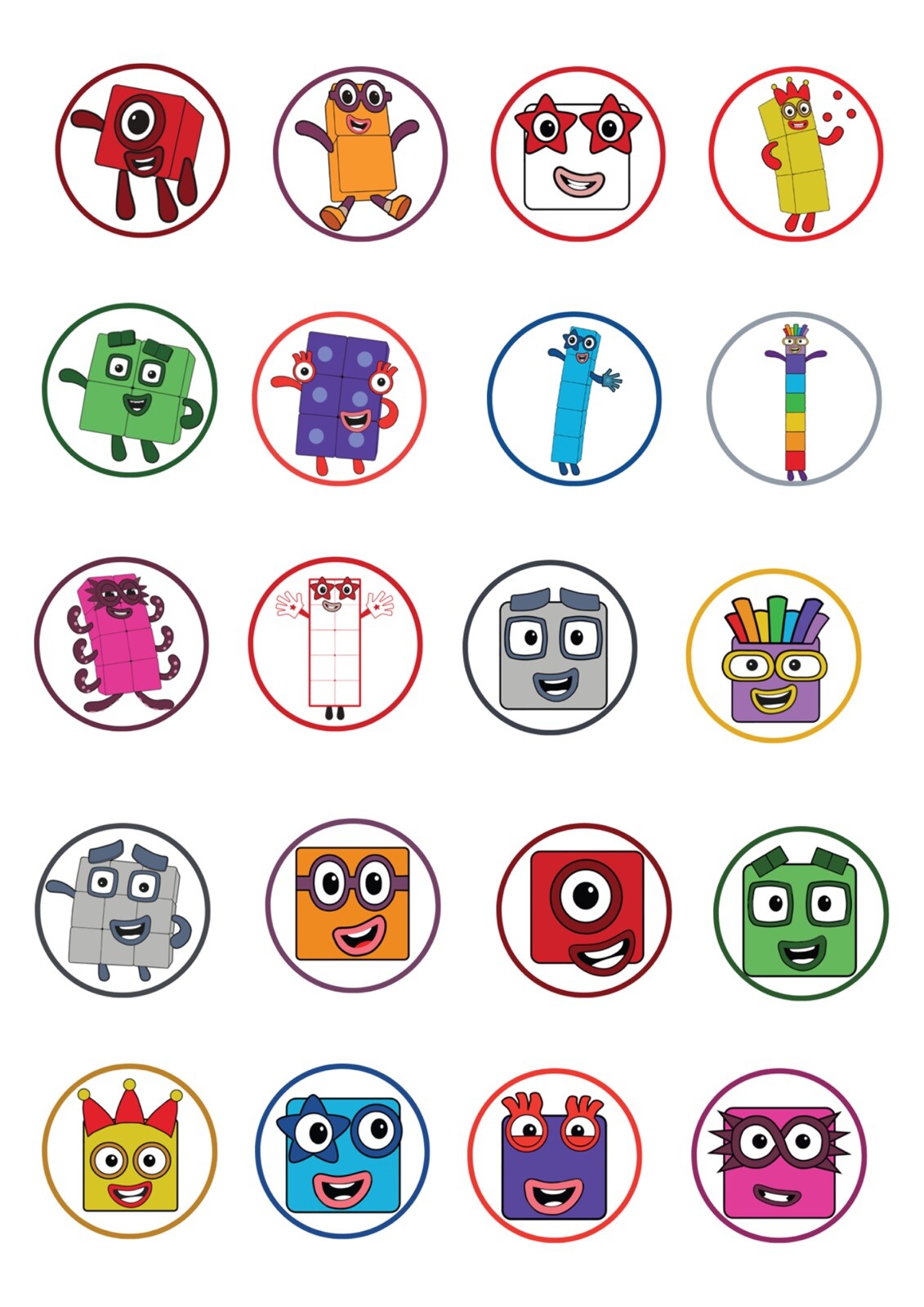 20X Number Blocks Stickers gallery