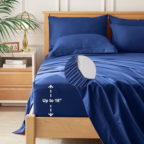 Comforter Set Blue - Bed in a Bag Size 7 Pieces, All Queen Blue - Square gallery