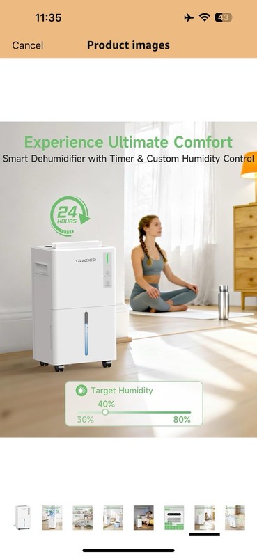 1500 Sq.ft Dehumidifier for Basement, Trazico 21 Pint Dehumidifiers for Home Lar gallery