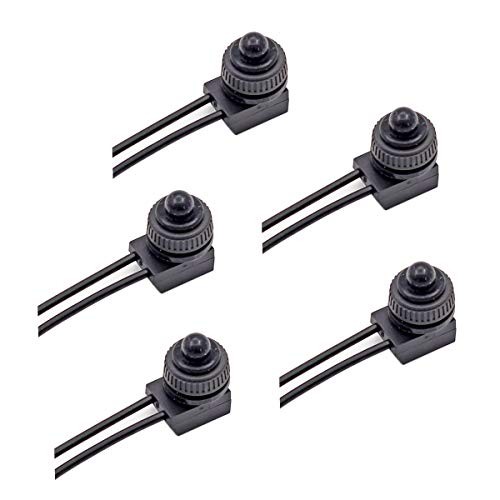 5pcs Push Button Switch Waterproof On-Off Light Wired Switches 12V 6A for gallery