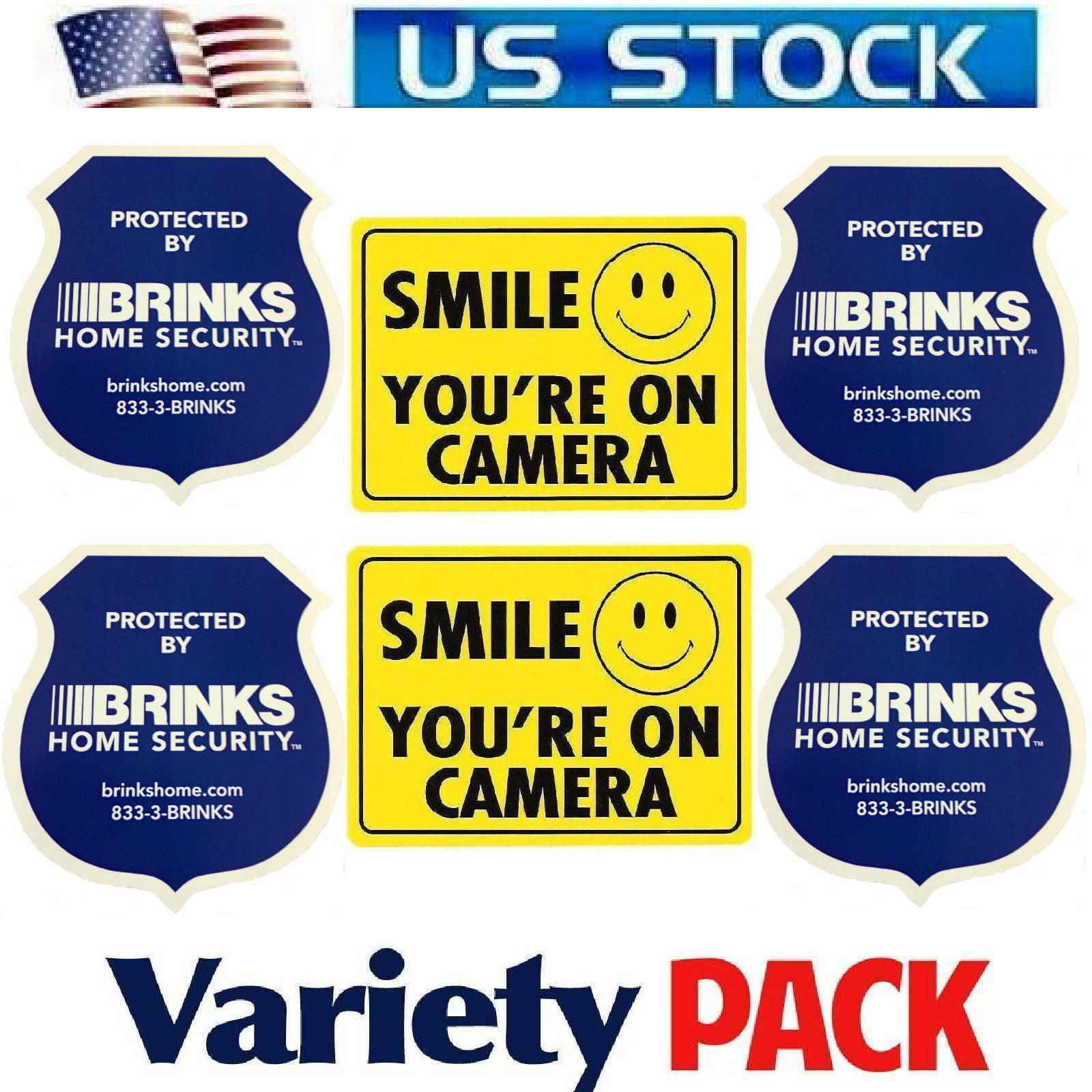 Lot 6 Stickers Decals For Home Store Windows Brinks Security Cameras In Use gallery