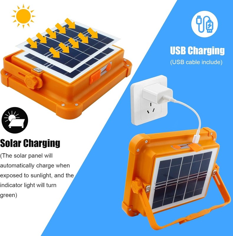 Portable Solar Rechargeable Work USB Light Outdoor Camping Security Lamp gallery