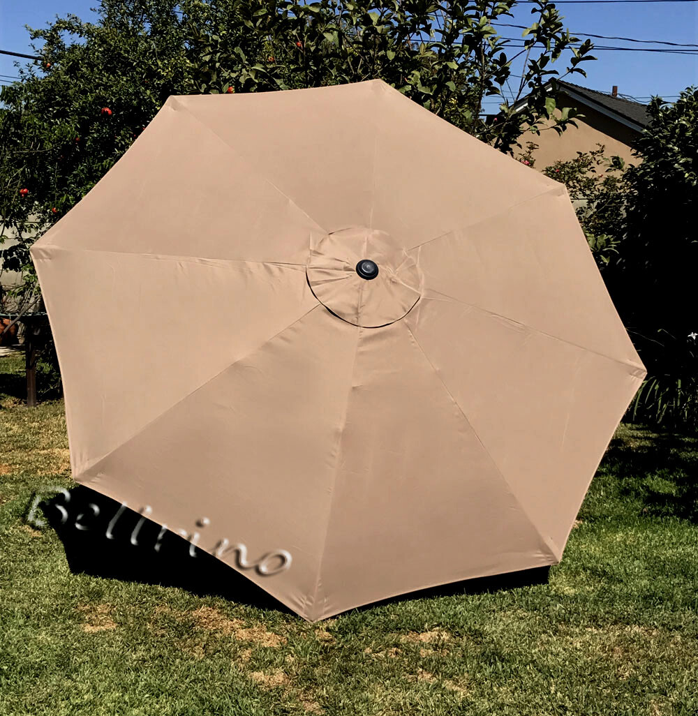 Bellrino Patio Umbrella Top Canopy Replacement Cover fit 9 ft 8 ribs Sand Color gallery