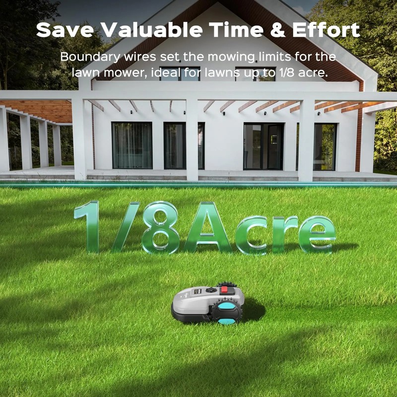 Robot Lawn Mower App Control Automatic Robotic Mower Obstacle Detection 1/8 Acre gallery