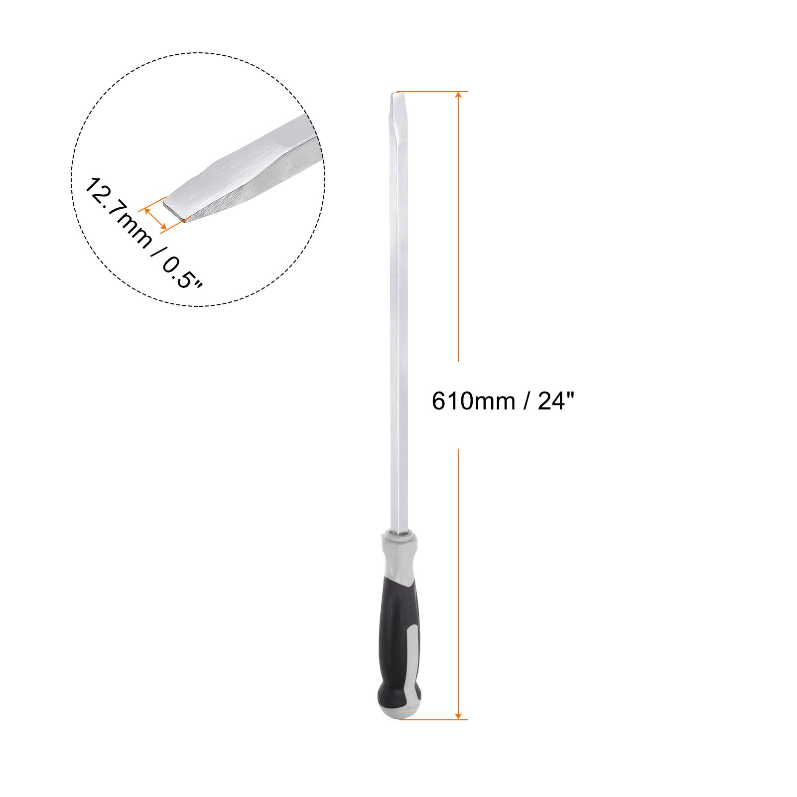 Slotted Screwdriver 12.7mm Flat Head Impact Demolition Driver w 16" Shank gallery