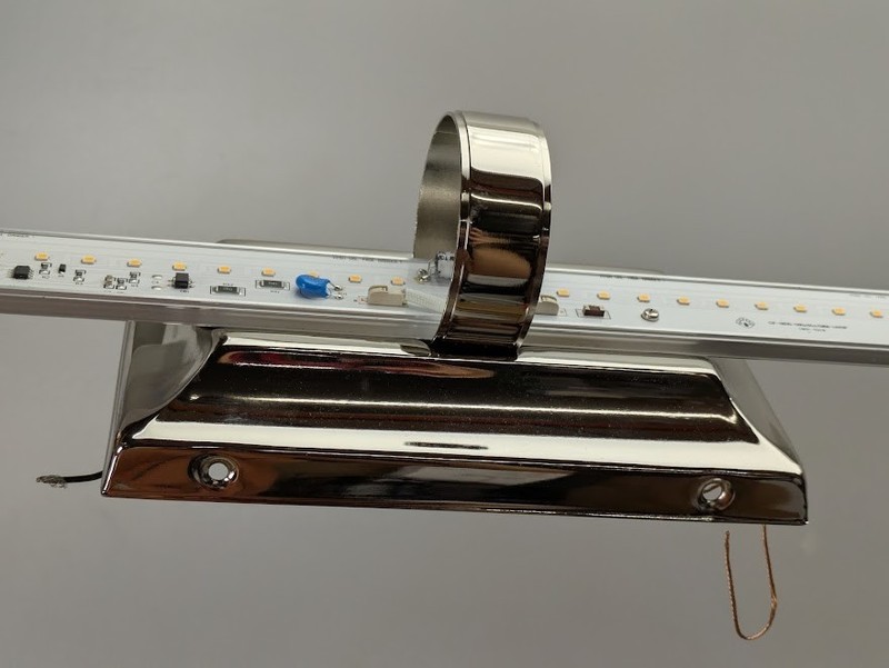 LED Vanity Light Brushed Nickel Modern Bathroom Light Bar Fixture Etched Glass gallery