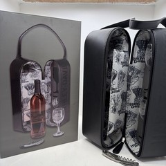 Harley-Davidson Repeat Engine Pattern Wine Bottle Hard-Sided Case Tote Set
