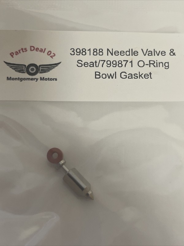 2 NEEDLE SEAT FLOAT VALVE CARBURETOR KIT FITS BRIGGS STRATTON 398188 83412 gallery