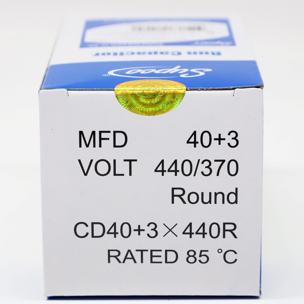 Supco CD40+3X440R HVAC Motor Round Dual Run Capacitor 40 + 3 MFD 440 Volts gallery