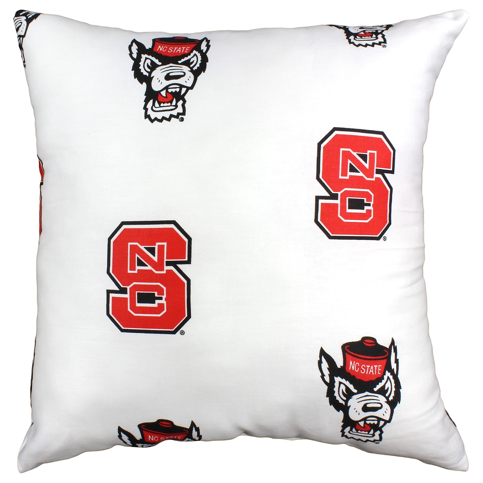 College Covers Single Decorative Pillow Pillow, Square, NC State Wolfpack White gallery