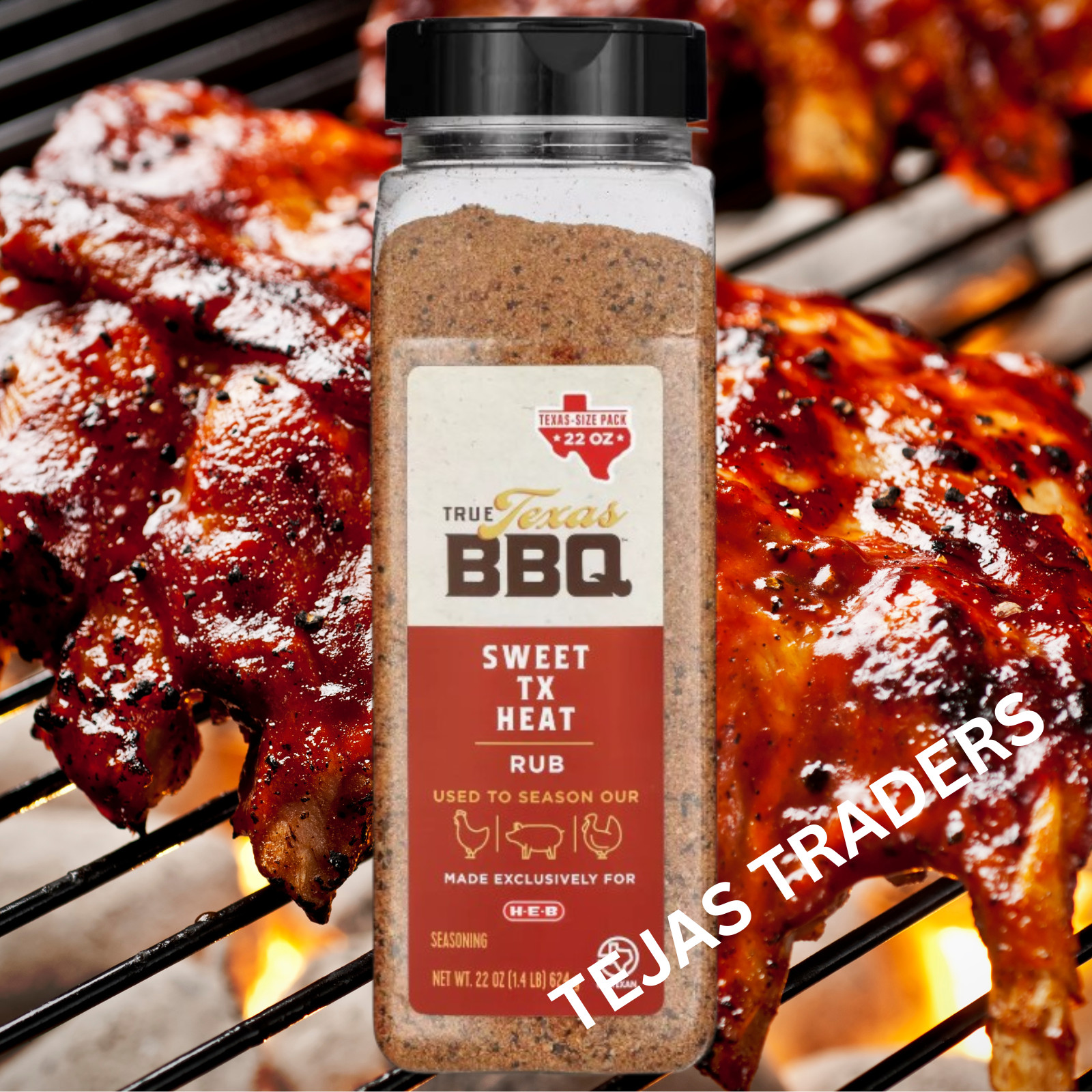 BBQ Seasoning - H‑E‑B Texas Originals Sweet TX Heat - Texas-Size Pack 22oz gallery