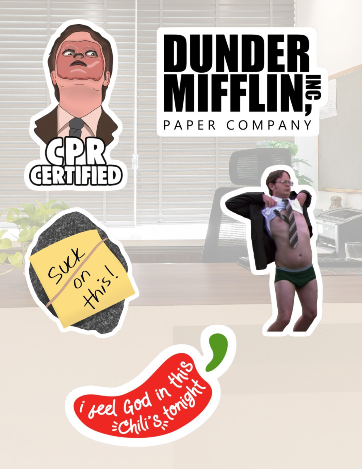 The Office Sitcom 5pc Sticker Pack gallery