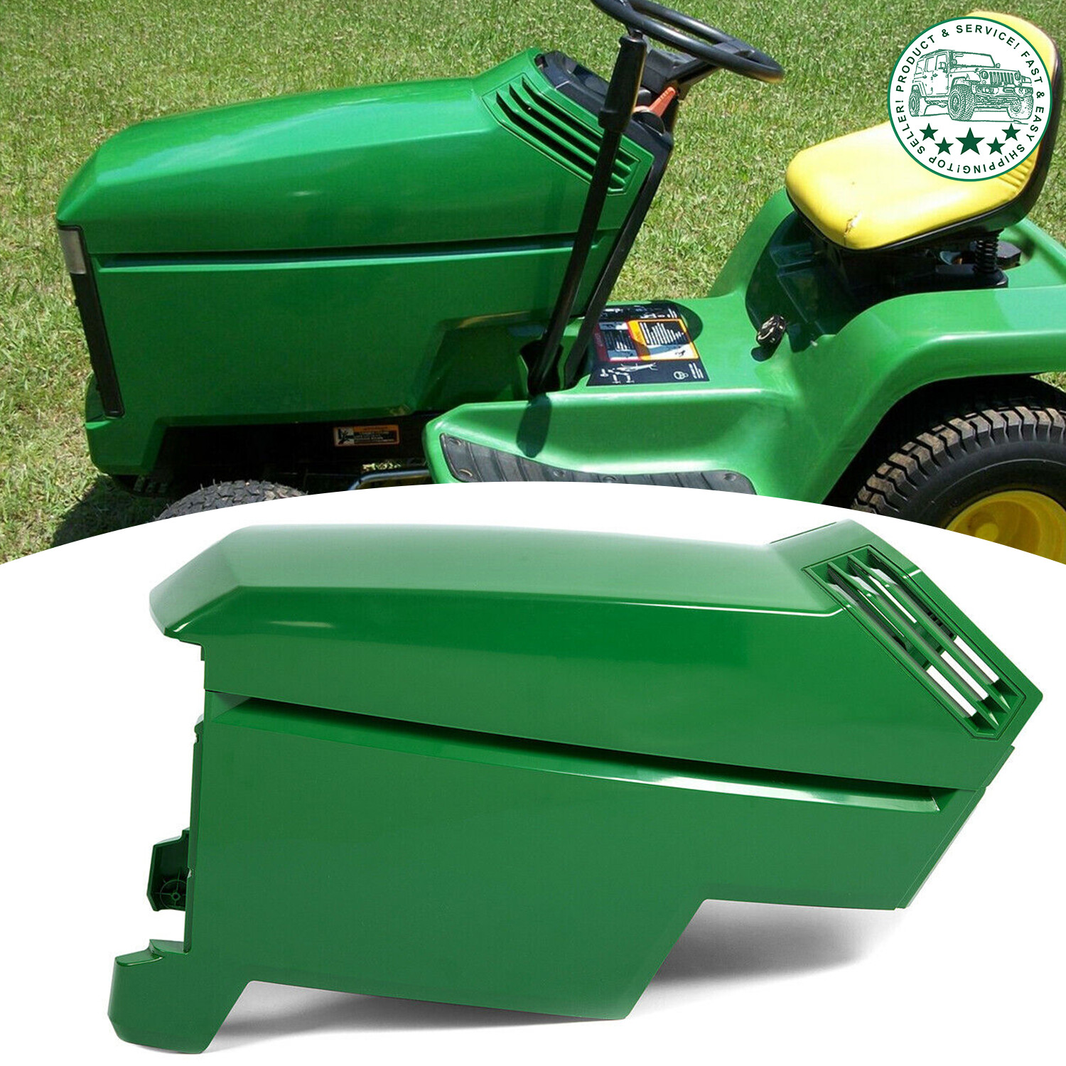 Upper Lower Hood Kit For John Deere LX178 LX188 Replace AM132526 AM117724 Green gallery