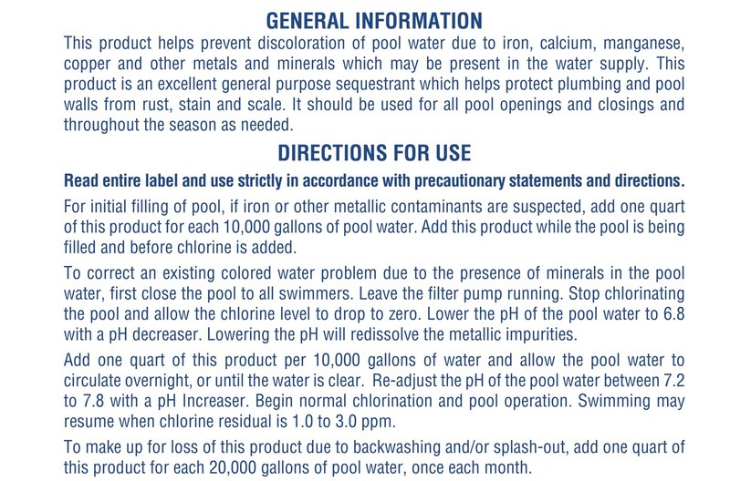 Pool Mate 1-Quart 4-Pack Concentrated Metal Out Stain and Mineral Inhibitor, gallery