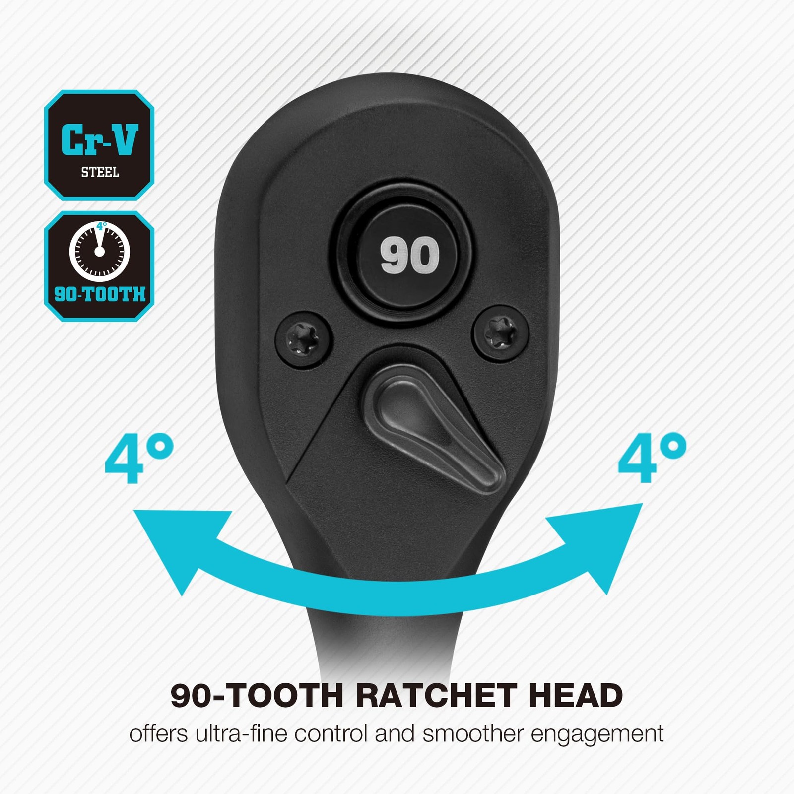 DURATECH 3/8 Inch Drive Ratchet Wrench, 90-Tooth Quick-Release Reversible Wrench gallery