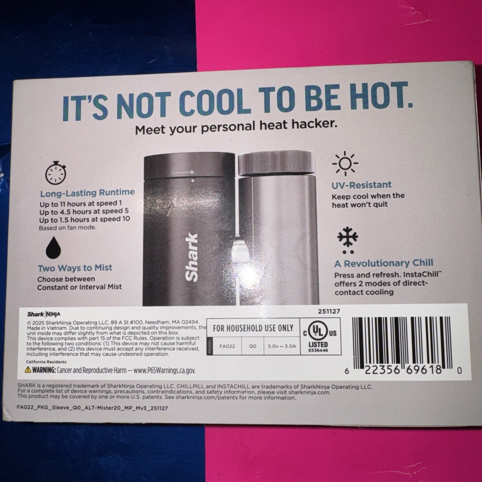 ChillPill 3-in-1 Personal Cooling System with Fan, InstaChill Cooling... Shark gallery